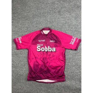 Louis Garneau Shirt Women's L Pink Cycling Jersey Short Sleeve Zip David Sobba